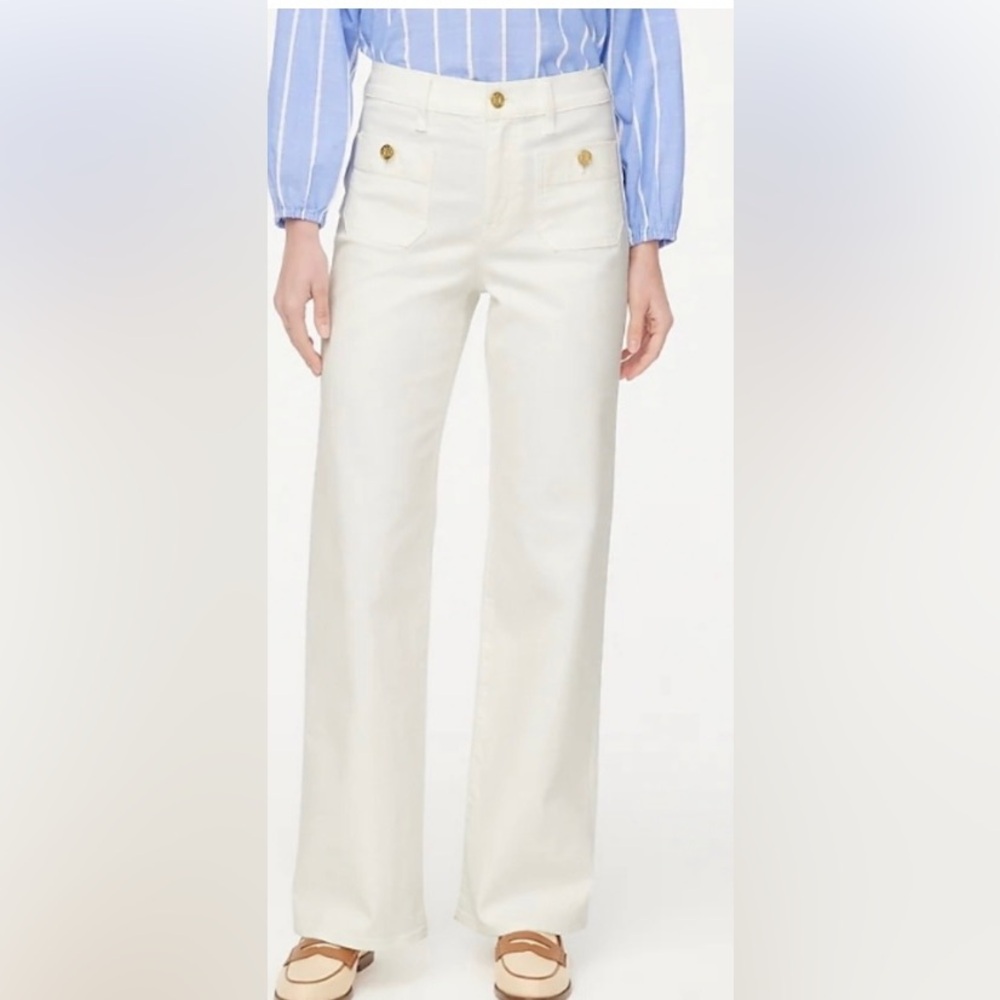 J.Crew Full-length Slim Wide-leg Premium Edition Sailor Jean -white